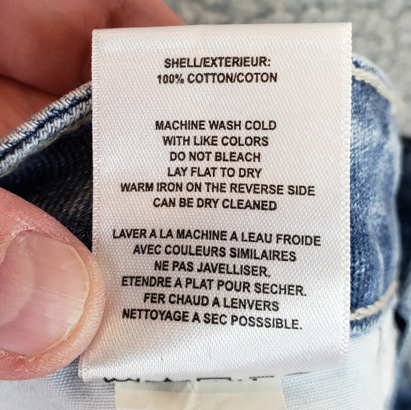 Vigoss Checker Print High Rise Raw Hem Denim Shorts Sz 32 - Picture 12 of 12